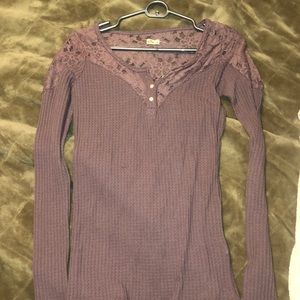 Light purple waffle long sleeve